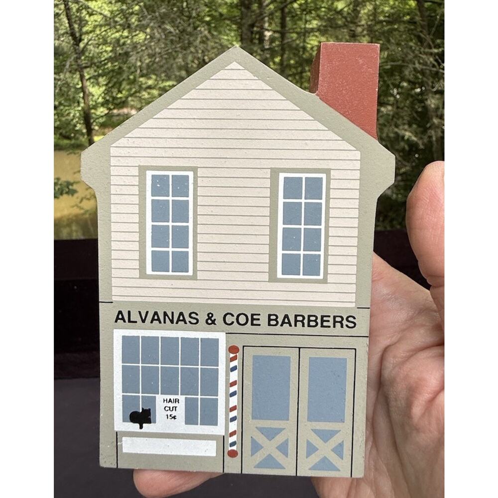 The Cat's Meow Jaline 1995 Series XIII Alvanas & Coe Barbers Shelf Sitter